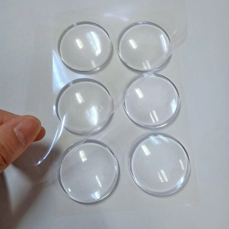 Wholesale of new thickened cross-border silicone transparent anti-collision stickers, bathroom door handles, silent anti-collision pads and door stops Specification drawing