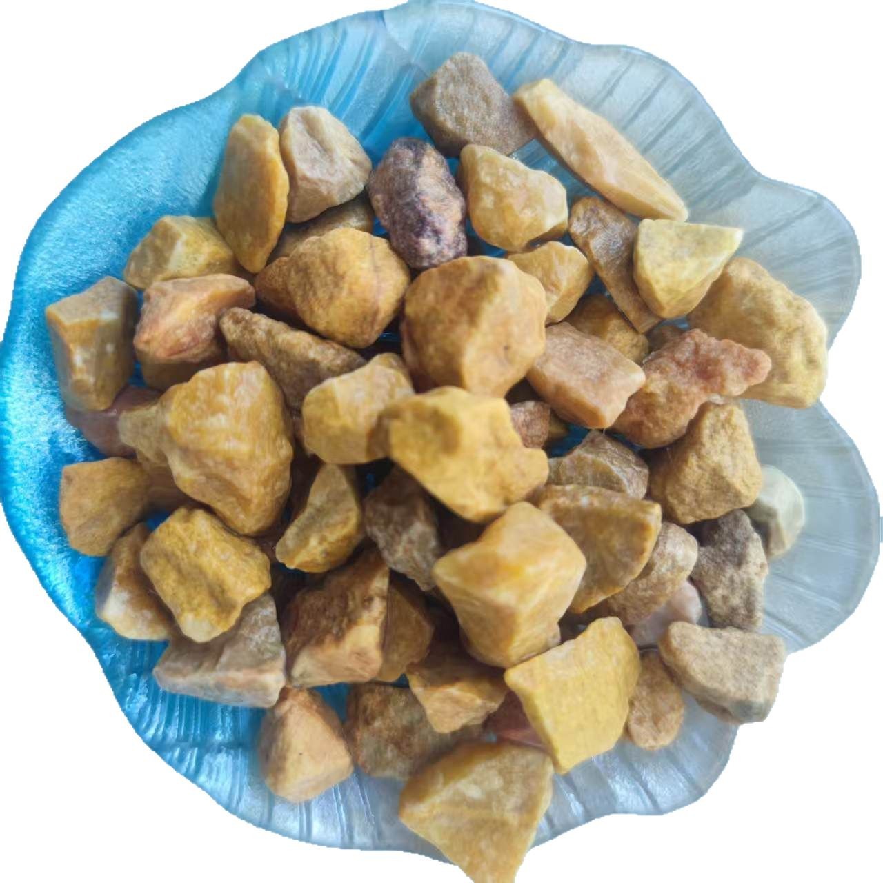 Washed stones, yellow pebbles, yellow pebbles, adhesive stones, permeable stones, colored pebbles, five-color stones, yellow gold and stone, garden landscaping Item Picture