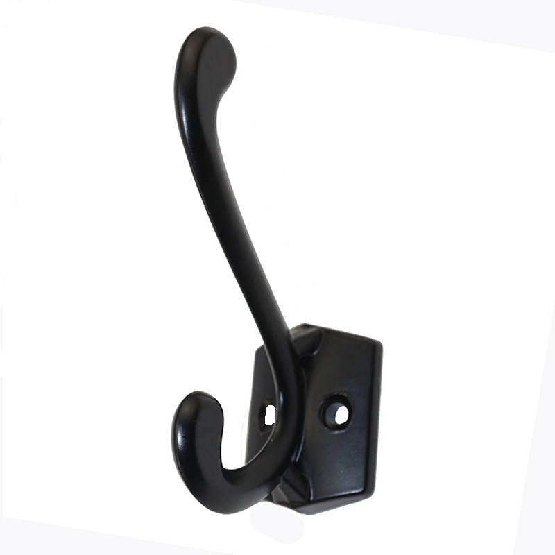 Wholesale zinc alloy hooks, coat hooks, double hooks, European retro kitchen and bathroom alloy hooks, thick wall hooks, square Item Picture