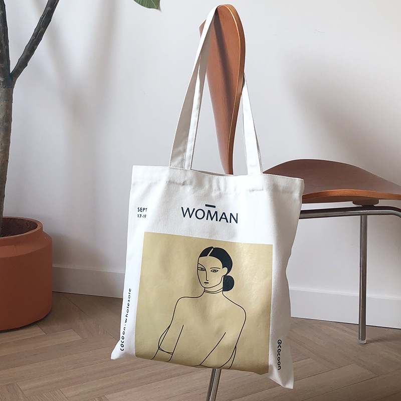 A225 Korean simple canvas bag ulzzang Harajuku Japanese Forest Girl Artistic single-shoulder bag student schoolbag Item Picture