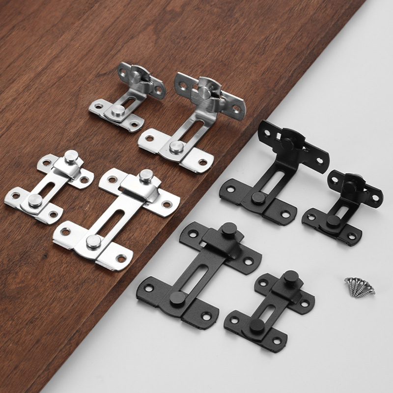 Stainless steel door latch, door bolt, door and window lock, safety protection, swing anti-theft buckle, thickened inner door lock full figure