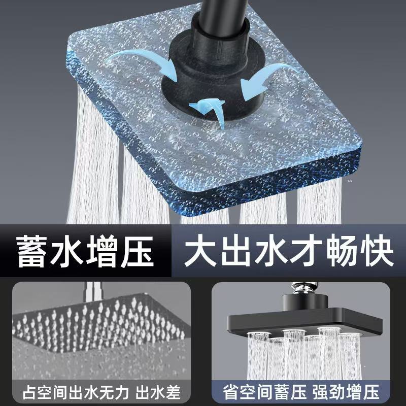 Xiaoman Yao Shower Pressurized Showerhead spray on the top of the head pressurized single-head rain shower household showerhead bath set details Picture