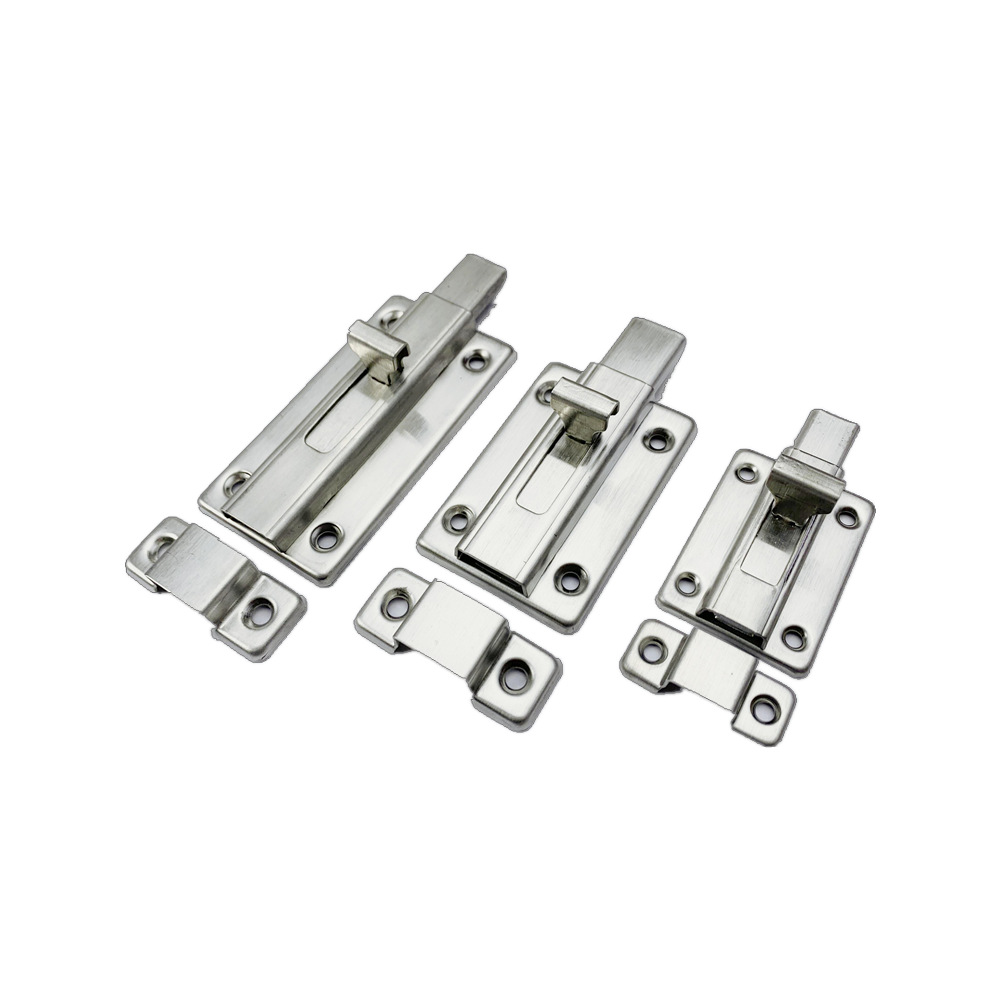 Wholesale stainless steel left and right double-ended latch for bedroom door bolts, anti-theft latch, 2-inch, 3-inch and 4-inch double-ended latch from the manufacturer Item Picture