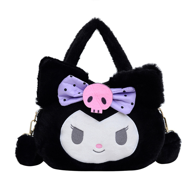 New Sanrio plush bag, cartoon and cute children's single-shoulder bag, claw machine doll, plush toy, casual handbag Item Picture