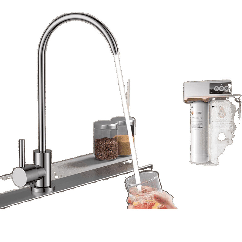 Specialized faucet for water purifiers, household universal 2-point direct drinking, kitchen stainless steel dual-outlet pure water machine Item Picture