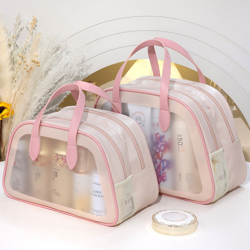 New dry-wet separation multi-functional large-capacity makeup bag, high appearance level travel, fitness, swimming and toiletries bag storage bag full figure