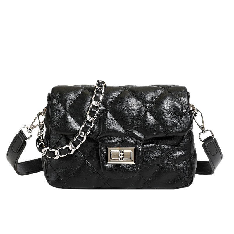 The 2025 new high-end diamond-shaped chain, unique little Chanel style, small square bag for women, elegant solid color, single-shoulder crossbody bag Item Picture