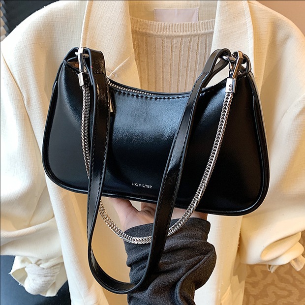 Cross-border niche chain handbag for women, 2025 new style casual soft leather single-shoulder underarm bag, high-end crossbody bag full figure