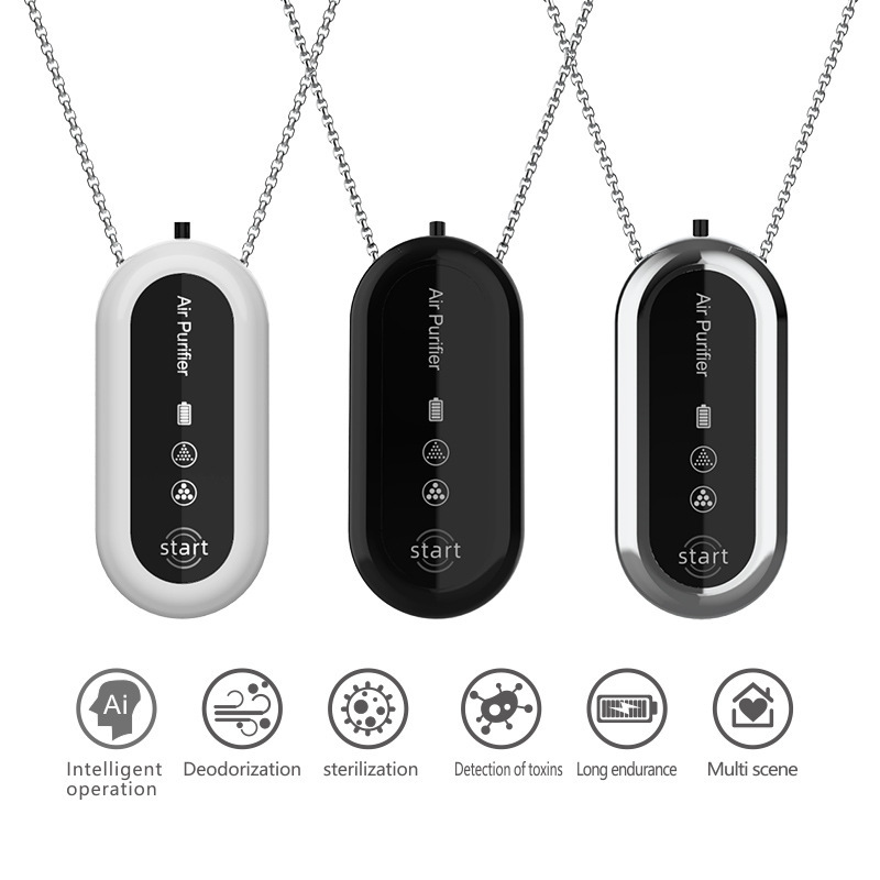 Portable, neck-hanging, anti-second-hand smoke, office formaldehyde removal, air disinfection, free shipping Specification drawing