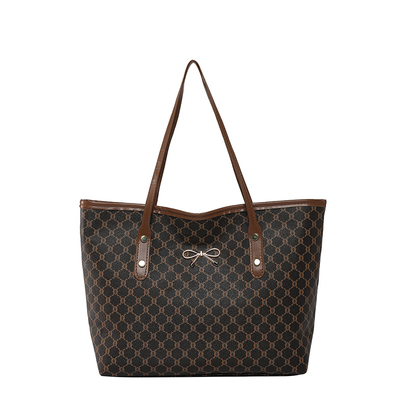 New simple and fashionable large-capacity backpack, trendy and versatile tote bag, ladies' stylish commuting large-capacity single-shoulder bag Item Picture