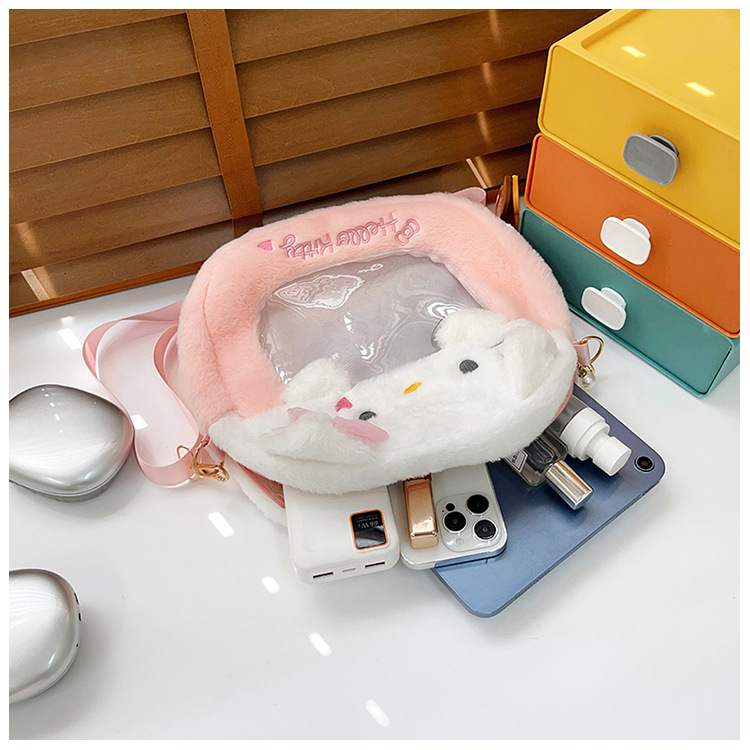 A cute and girlish cartoon Sanrio crossbody visual backpack with large capacity for class and birthday gifts Application Scenario
