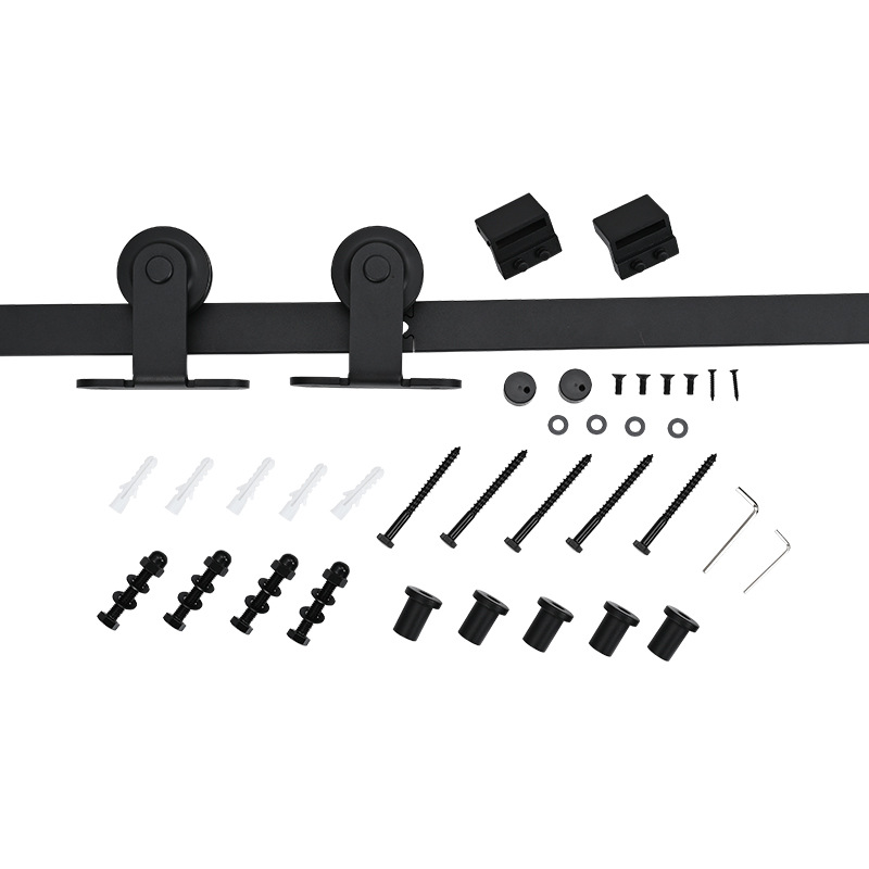 Amazon T-shaped barn door complete set of American hanging rail barn door track sliding rail barn door hanging rail hardware accessories Item Picture