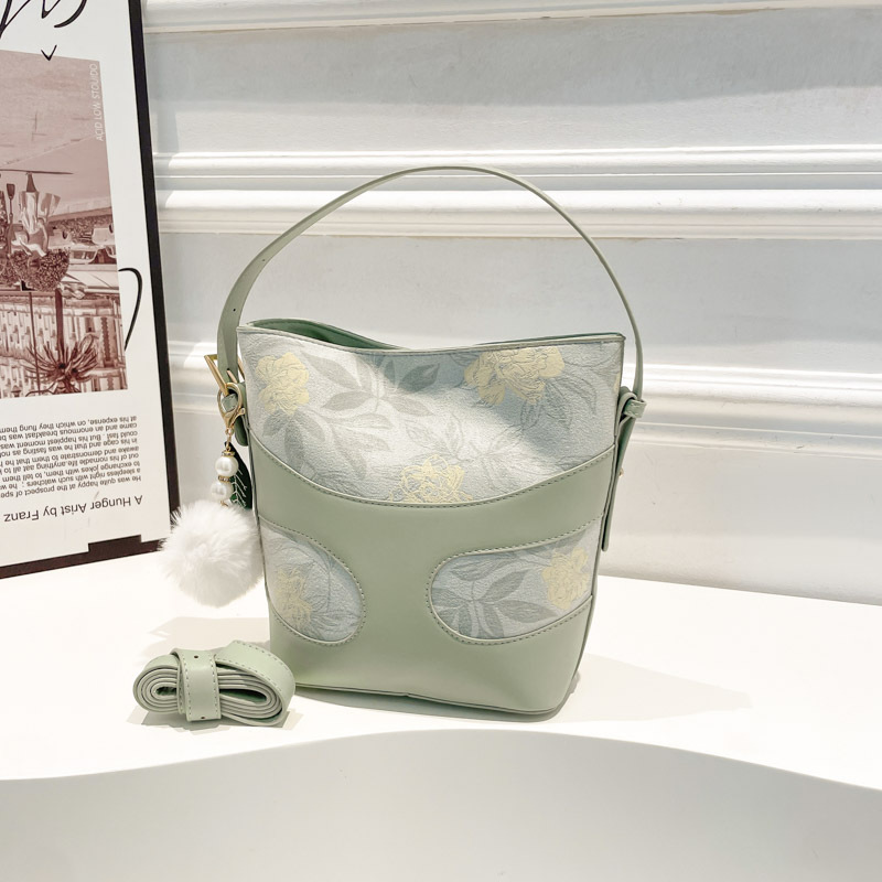 Cross-border Trend 2025 New style bag: Fashionable and retro handbag, single-shoulder crossbody bucket bag, women's bag full figure