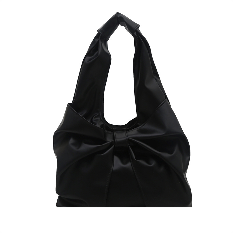 2025 Summer New bow pleated tote bag for women's commuting to work, large capacity single-shoulder bag, fashionable underarm bag Item Picture