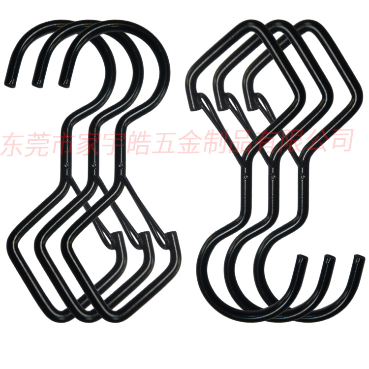 S-shaped hook for hanging clothes, towels, hats and bags without drilling. Multi-functional kitchen, bathroom and toilet hook full figure