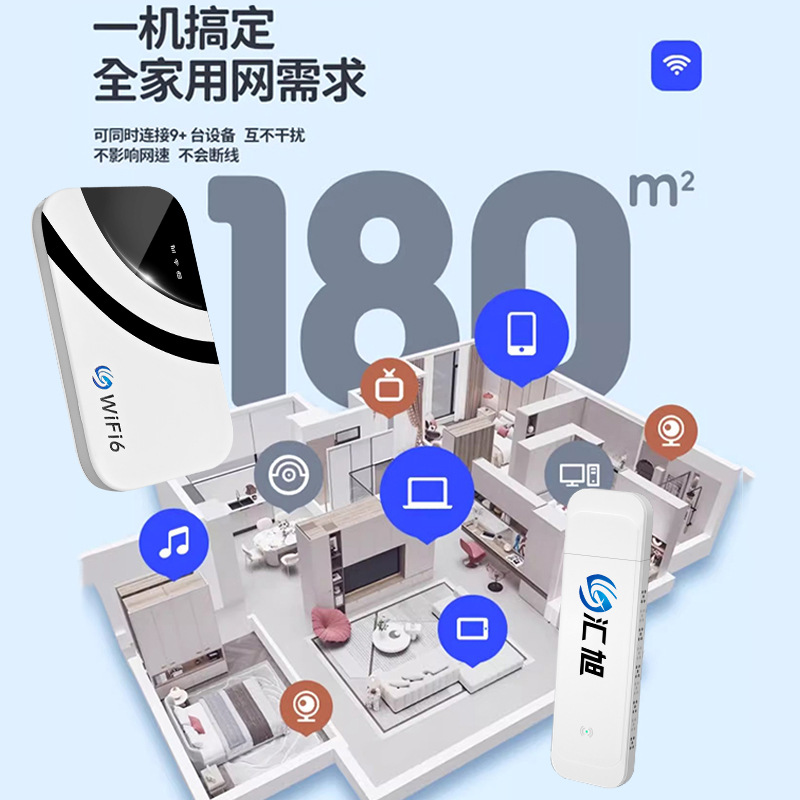 Mobile Huixu Portable wifi Router is suitable for wireless outdoor use, dormitory rental, construction sites, home Internet access and live streaming Application Scenario