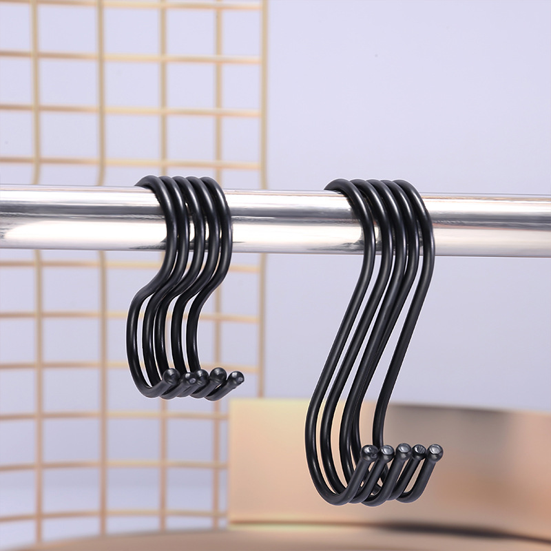Factory direct sales S-shaped multi-functional hooks, stainless iron hardware hooks, S-hook clothes hanger hooks Specification drawing
