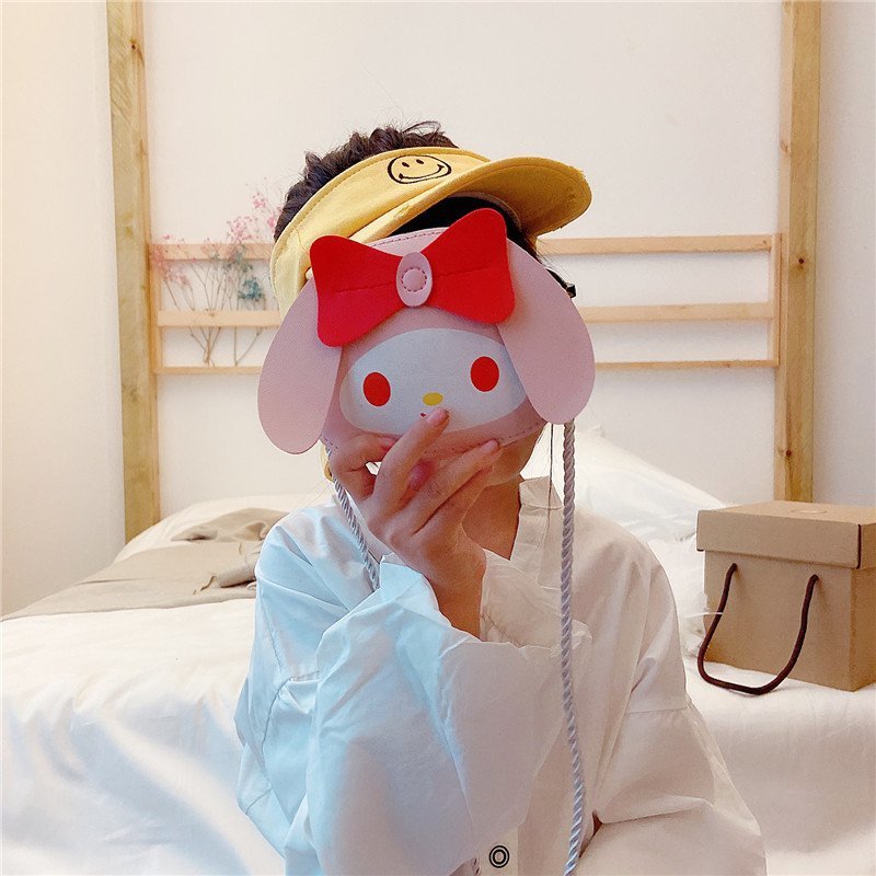 2021 New Korean-style children's bag, cute girl crossbody bag, cartoon Melody fashionable little girl loose change bag Specification drawing