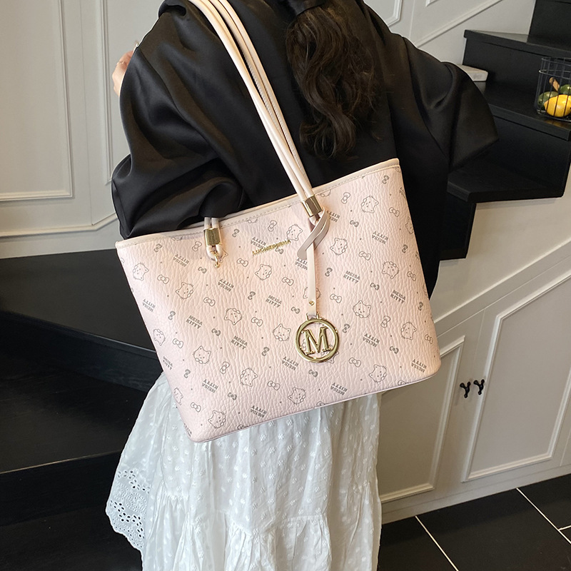 Fashionable and stylish printed large-capacity tote bag for women 2025 new style, high-end underarm bag, trendy and versatile single-shoulder bag Specification drawing