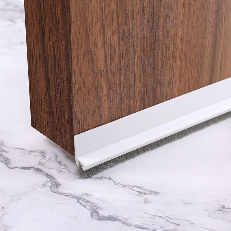 Silicone rubber door bottom windproof thickened sound insulation strip, no falling off, door insect-proof sealing strip, door stop, dust-proof strip for the gap under the door Specification drawing