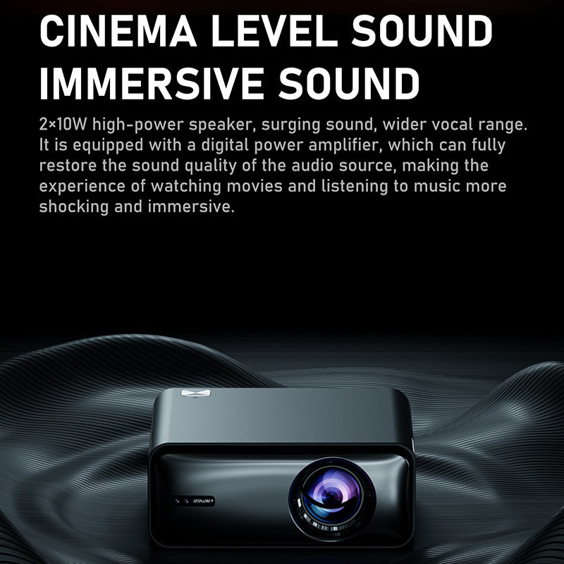 Hotel ultra-clear projector 4K self-developed fully enclosed optical engine wireless screen projection AI intelligent voice, specially designed for hotels Specification drawing