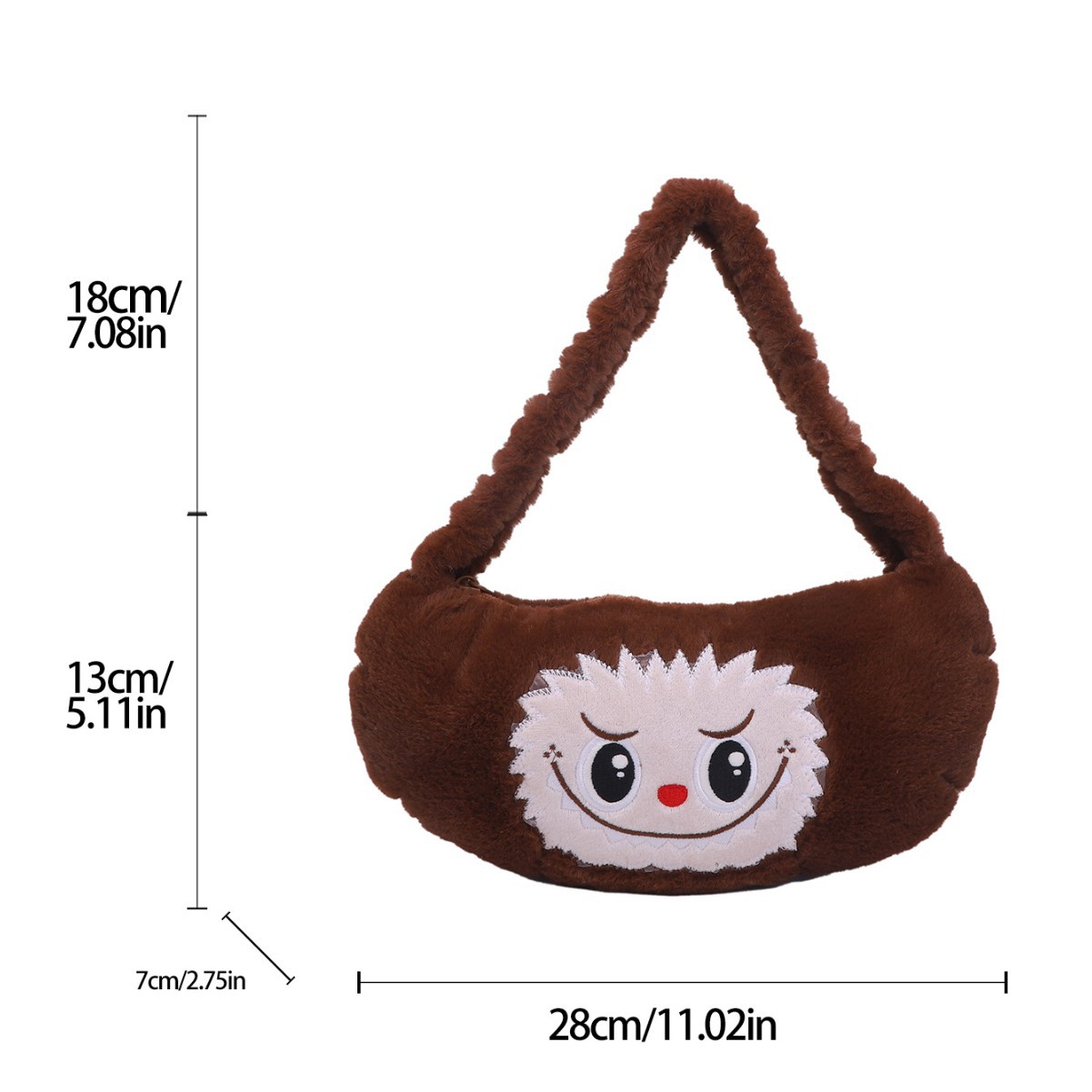 New cartoon children's hand-held bag for girls, 2024, cute doll, underarm loose change storage bag, claw machine doll, exchange price Item Picture