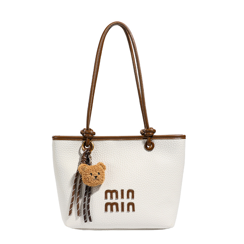 Lychee patterned large-capacity women's 2025 new spring/Summer trendy and niche design single-shoulder bag and women's hand-held tote bag Item Picture