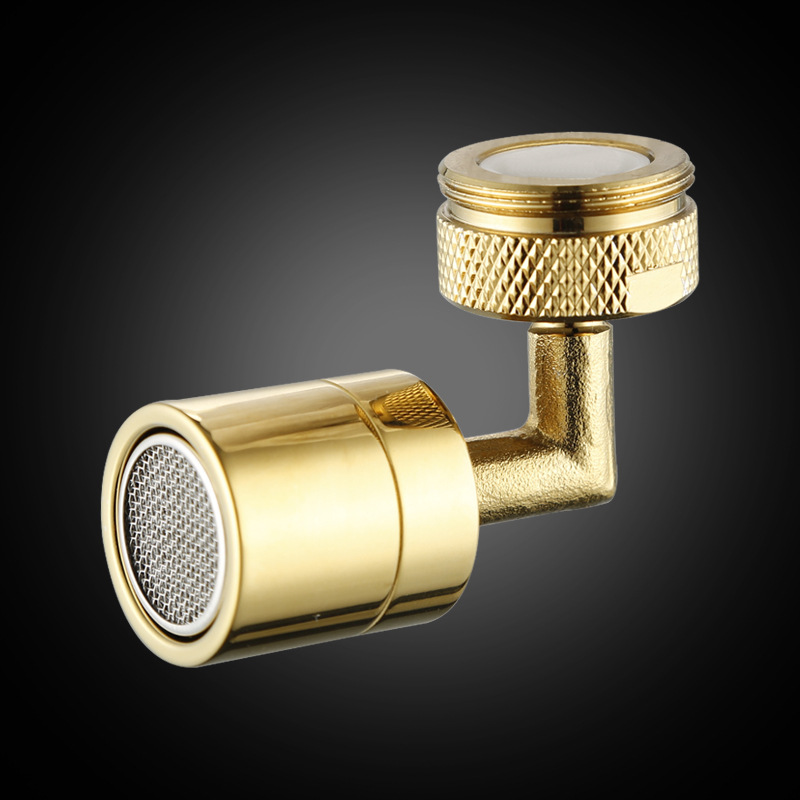 M24 external wire all-copper 360° universal faucet bubble maker anti-splash washbasin joint rotary extender full figure