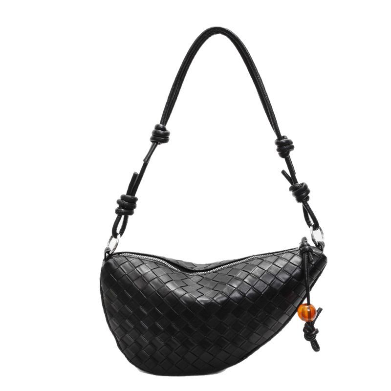 Cross-border retro versatile underarm bag for women 2025 new niche woven saddle bag, trendy and casual crossbody bag Item Picture