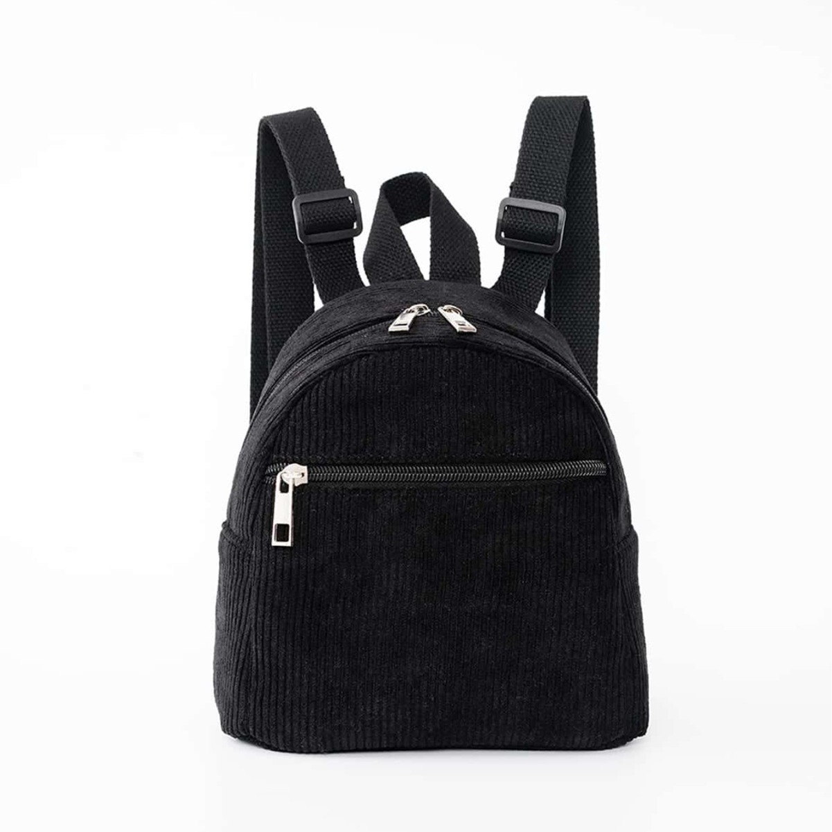 Cross-border best-selling backpack, mini solid color multi-color backpack, fashionable corduroy backpack, simple and casual men's and women's small backpacks Item Picture