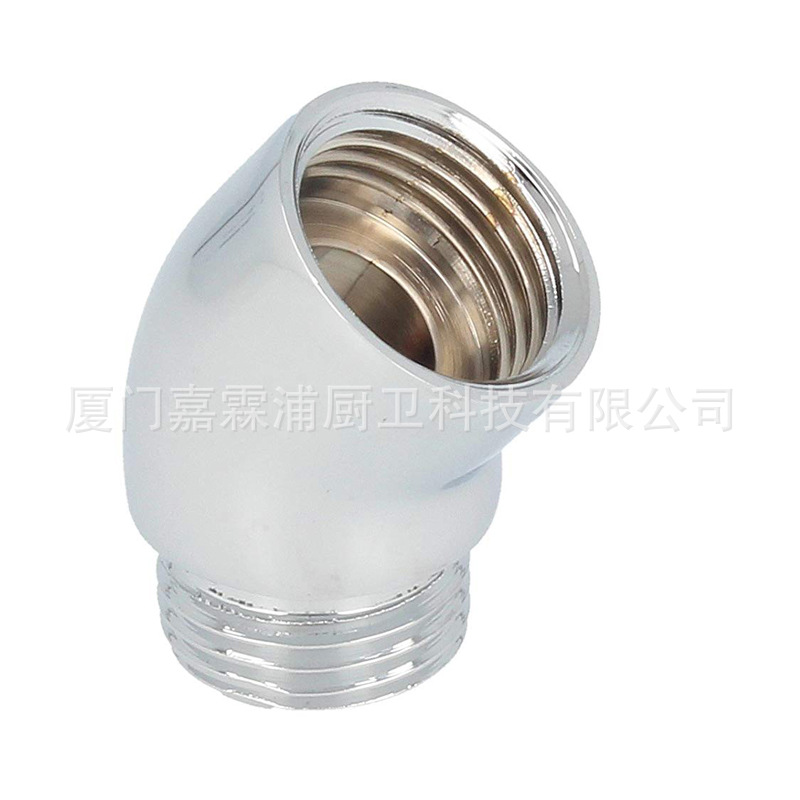 Amazon top shower head 30° adapter, copper shower head 150° fixed elbow, G1/2 universal interface Item Picture