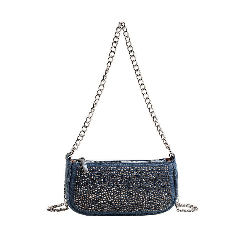 Korean niche underarm bag for women, 2024 new fashion chain handbag, sequined high-end single-shoulder crossbody bag Item Picture
