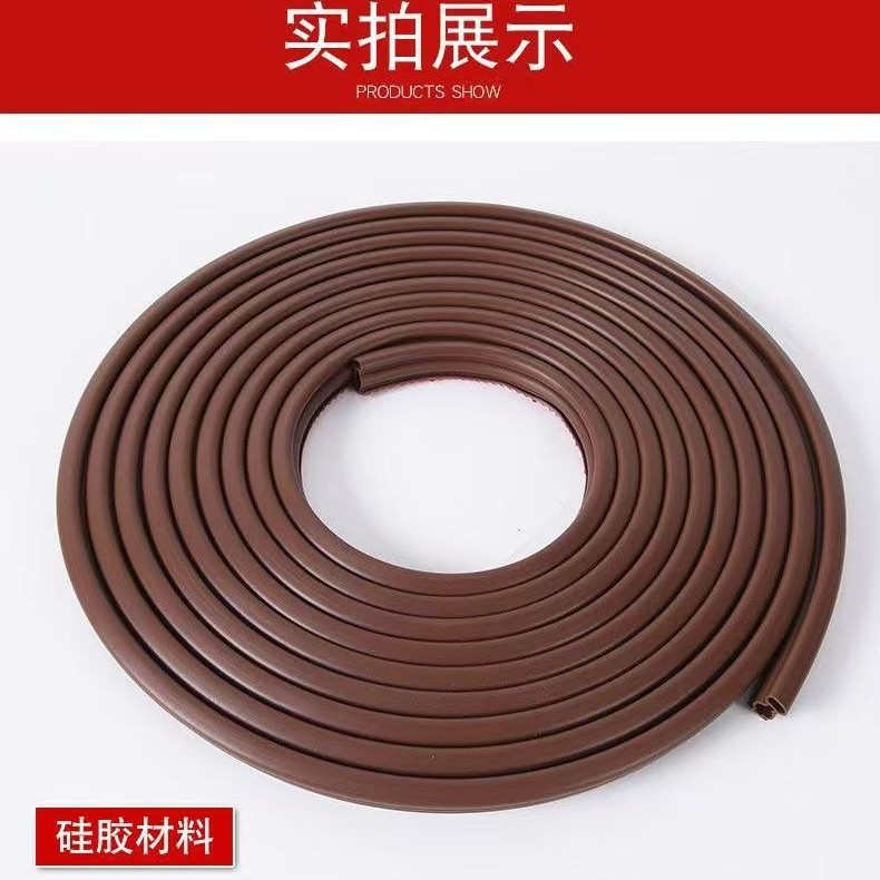 Anti-theft door sealing strips, door gap self-adhesive strips, windproof entrance door edge sealing strips, heat preservation, sound insulation, dust-proof and anti-collision rubber strips Specification drawing