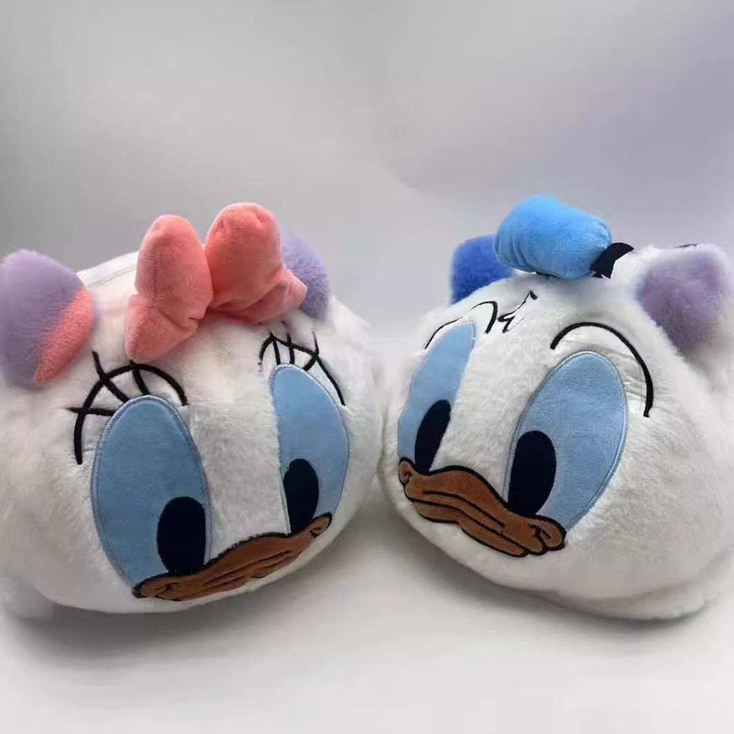 New cartoon handbag, underarm single-shoulder bag, cute Donald Duck plush bag, direct sales style by Chunqiu Bai Factory details Picture