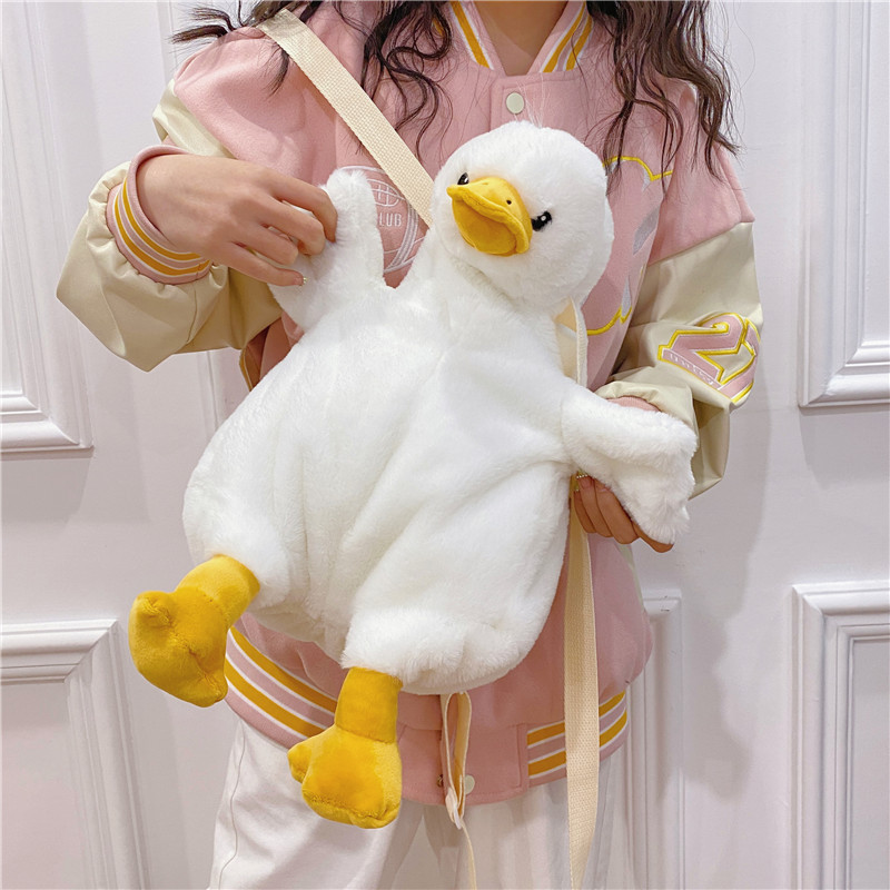 Plush duck and rabbit girl 2023 New style Cartoon cute little backpack for girls, small and niche doll manufacturer wholesale Application Scenario