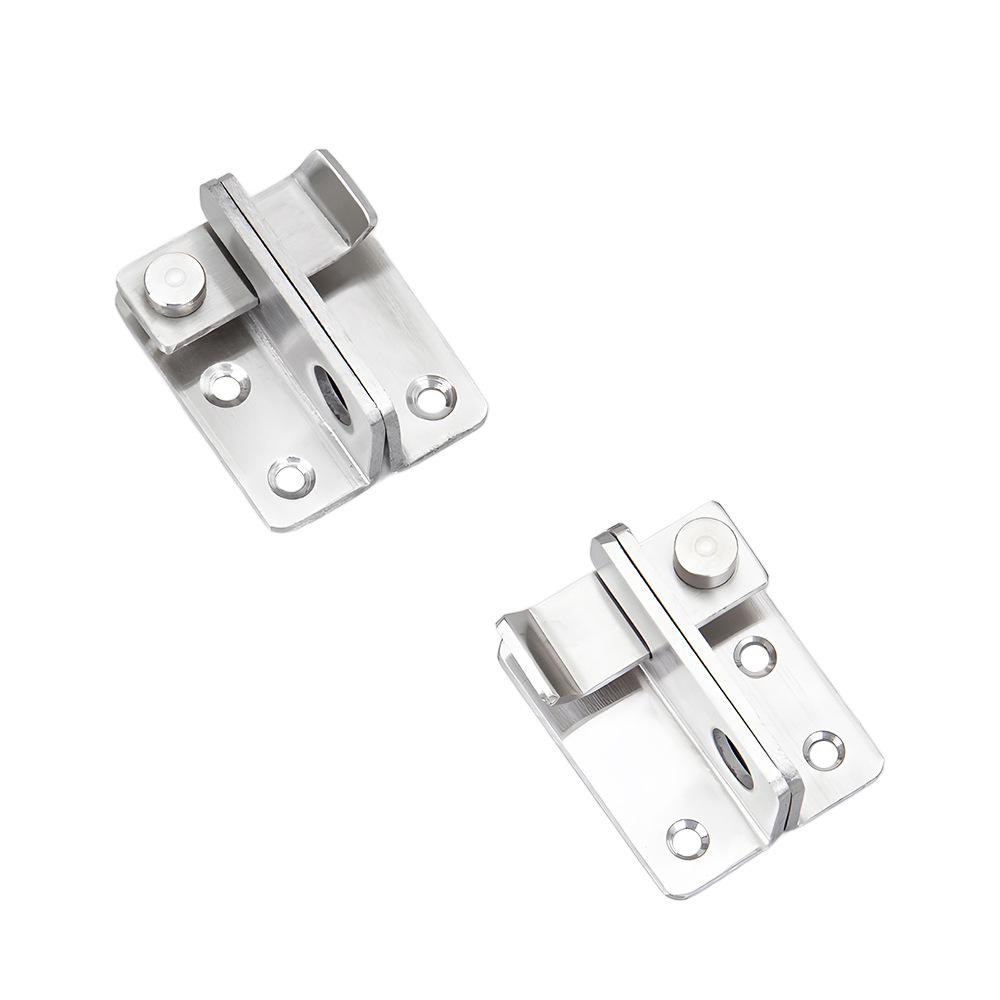 Stainless steel anti-theft lock, exposed door bolts on both sides of the bathroom door, snap fasteners, thickened pet cage with lock door fasteners Item Picture