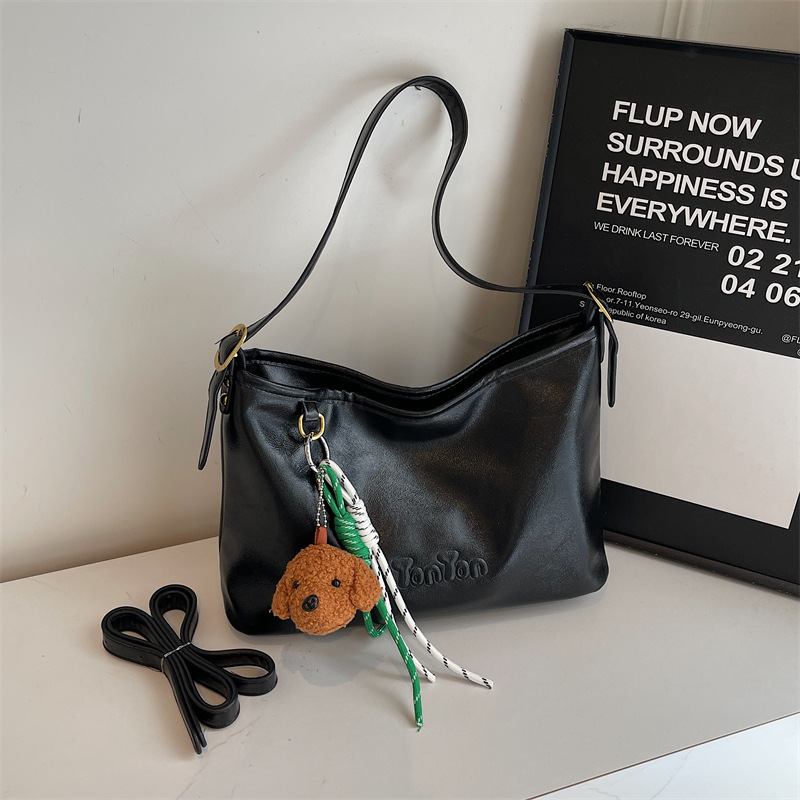 High-end Maillard women's 2024 crossbody retro and versatile single-shoulder bag, large-capacity crossbody bucket bag details Picture