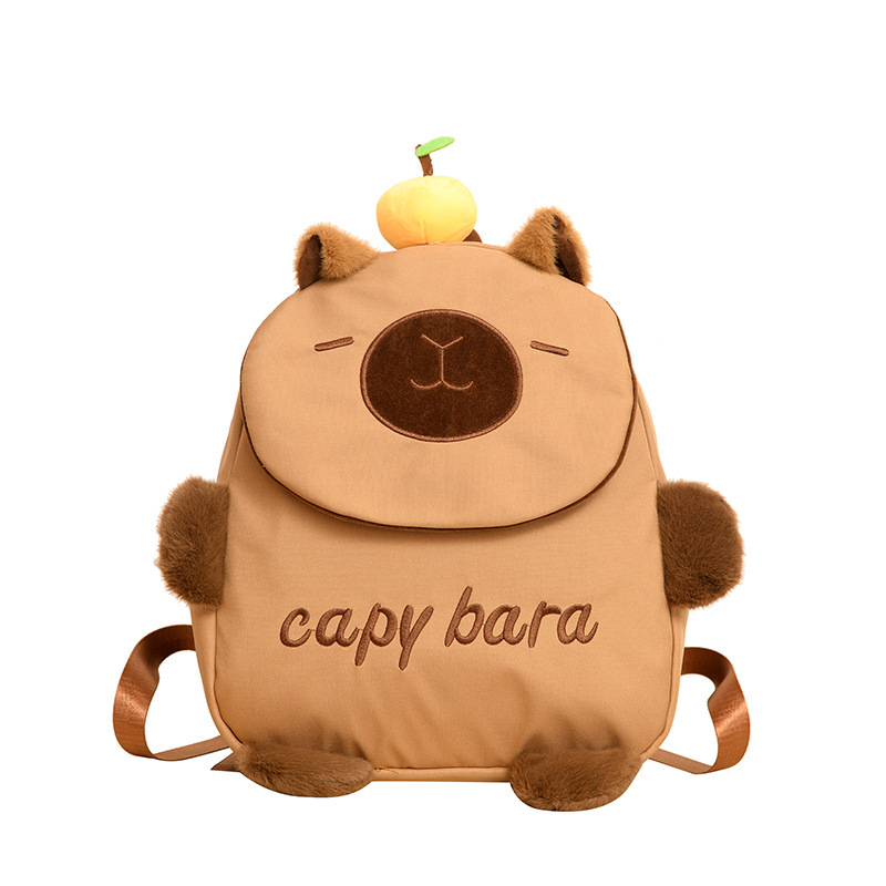 Kapibala Children's Schoolbag for 3-6 years old kindergarten kids Cartoon Capybara Backpacks for boys and girls Travel bags 5 Item Picture