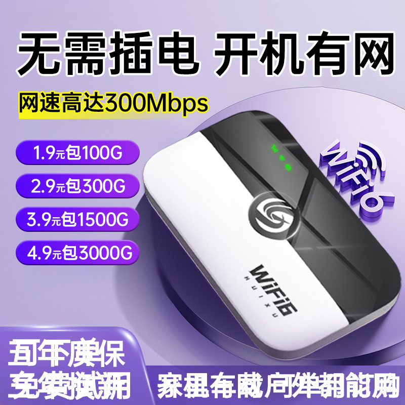 Huixu Unlimited Data Portable Wi-Fi Wireless Router for high-speed mobile Internet access across the entire network Specification drawing