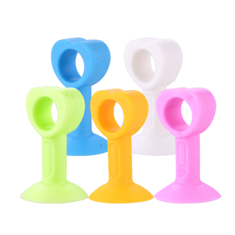 Jinshengyuan silicone door stop, non-drilling handle, anti-collision bathroom buffer door stop, plastic rubber door bump door stop Item Picture