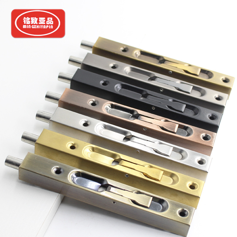 6-48 inch extended stainless steel concealed latch box-type door bolt, top and bottom concealed concealed latch anti-theft door, double-opening latch full figure