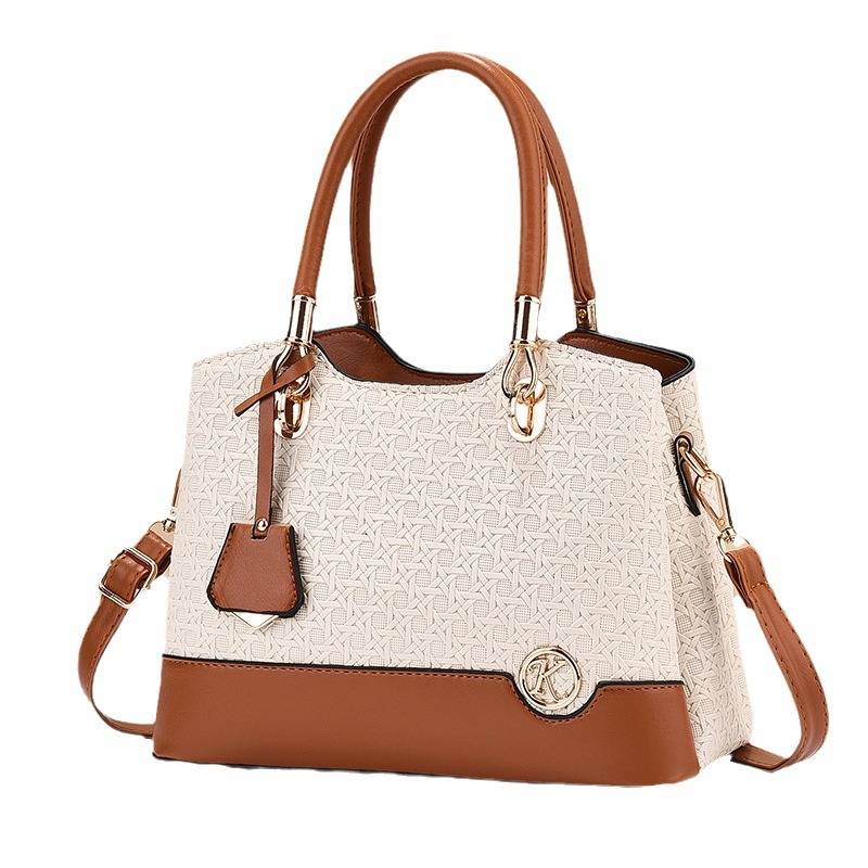 The grand Mom Bag is a new large-capacity cross-border multi-layer fashionable handbag for women with contrasting colors and a single-shoulder crossbody bag for women Item Picture