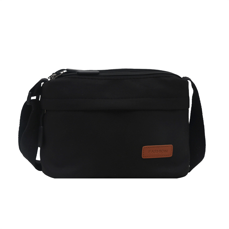 2025 New simple solid color nylon fabric bag for women, multi-functional casual, waterproof, portable and fashionable single-shoulder crossbody bag Item Picture