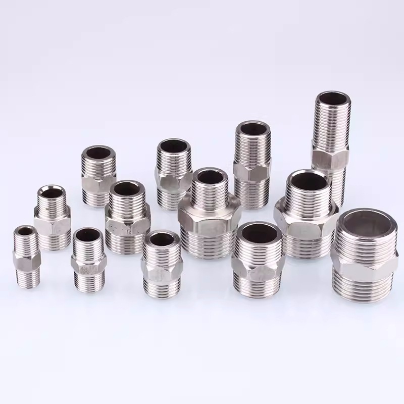 Stainless steel 4-point straight wire direct diameter reduction double external wire direct extension water pipe fittings 2-point to 3-point to 6-point butt joint details Picture