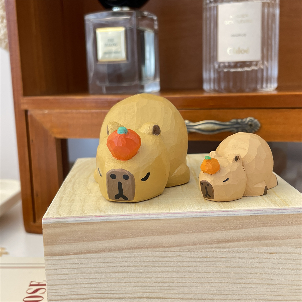 MXX36 Cute Capibara Lazy Sleeping Desktop Decoration Car pendant Creative Gift for boyfriend and girlfriend Specification drawing