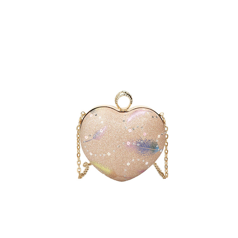 Cross-border Love Women's Bag 2025 New Style single-shoulder crossbody hand-carry coin purse box Bag, Stylish dinner bag, mobile phone bag Item Picture