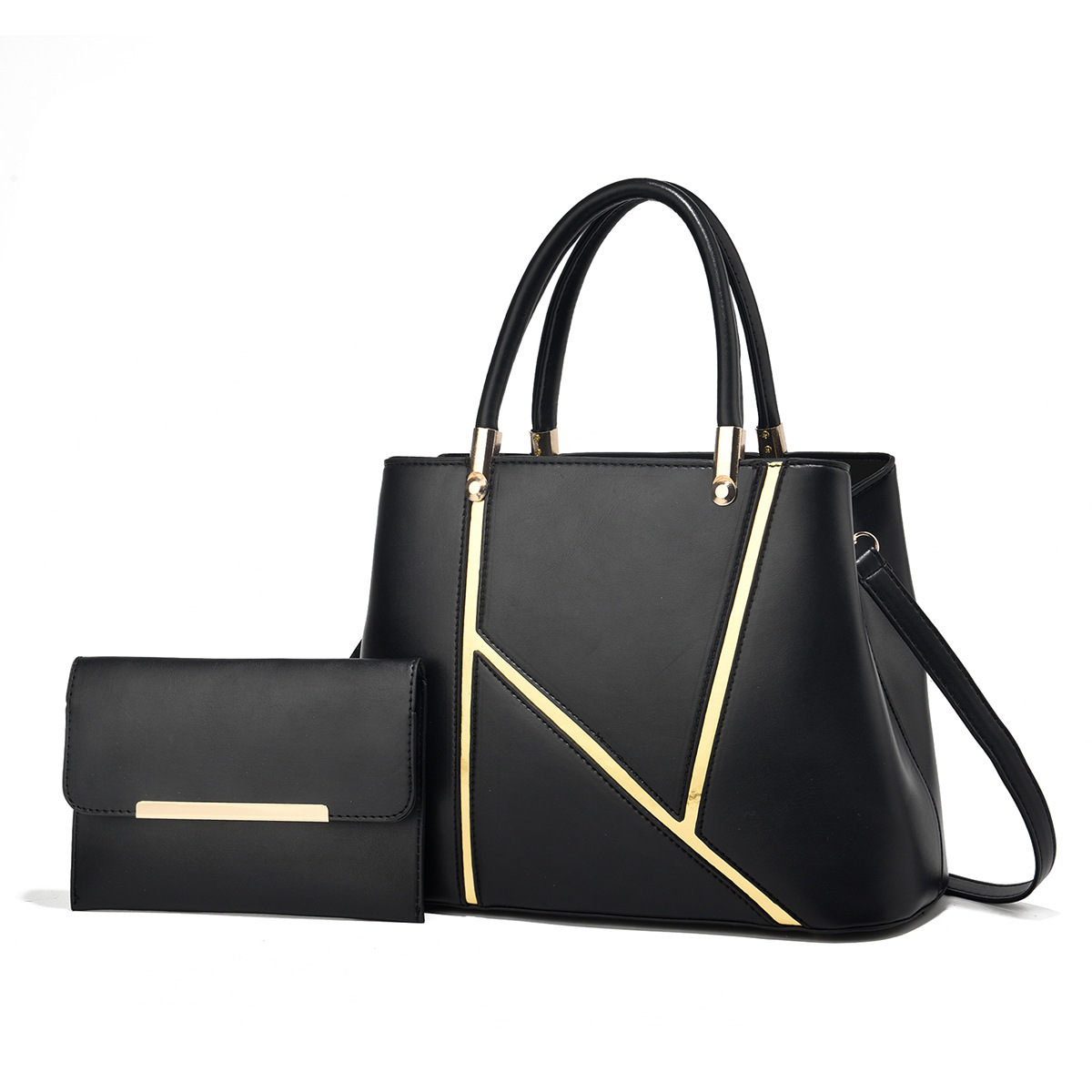 The new patchwork mother-and-child bag features a high level of appearance, a sense of design, and is fashionable, cross-border, sweet and ladylike. It is a large crossbody, single-shoulder and hand-carry bag full figure