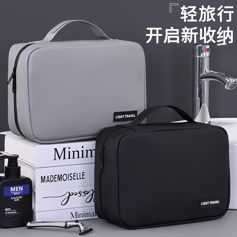 High-end travel toiletry bag for men, portable dry and wet separation, waterproof storage bag for business trips, makeup bag with large capacity details Picture