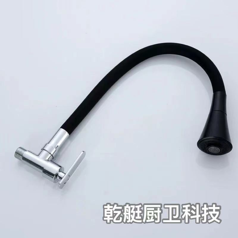 Color universal pipe faucet for foreign trade, wall-mounted single-cooling faucet, kitchen faucet, balcony laundry sink faucet details Picture