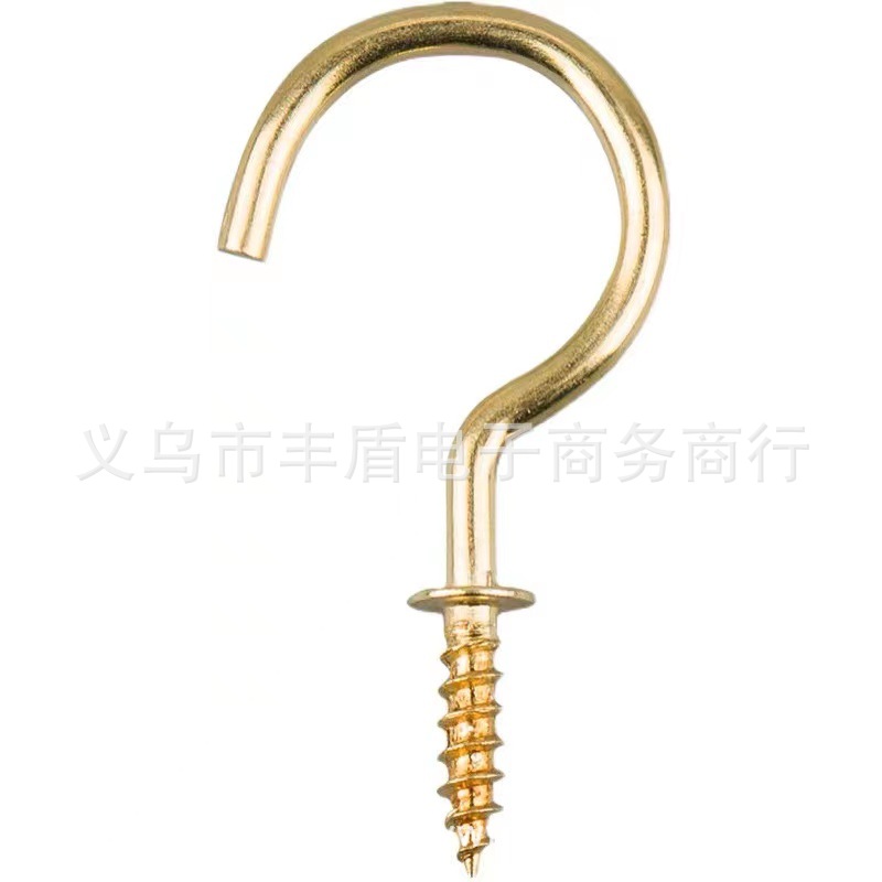 Copper-plated cup hooks, plastic-coated cup hooks, hook lamp hooks, dipped plastic cup hooks with pads, cup hooks with pads, hook question mark hooks details Picture